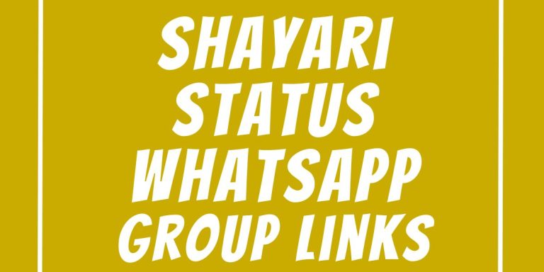 Shayari Status WhatsApp Group Links