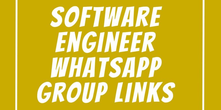 Software Engineer WhatsApp Group Links