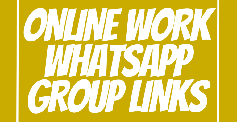 Online Work WhatsApp Group Links