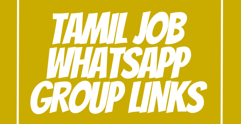 Tamil Job WhatsApp Group Links