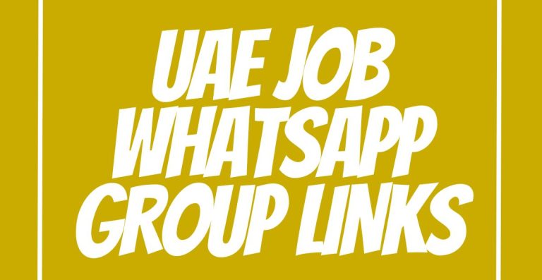 UAE Job WhatsApp Group Links