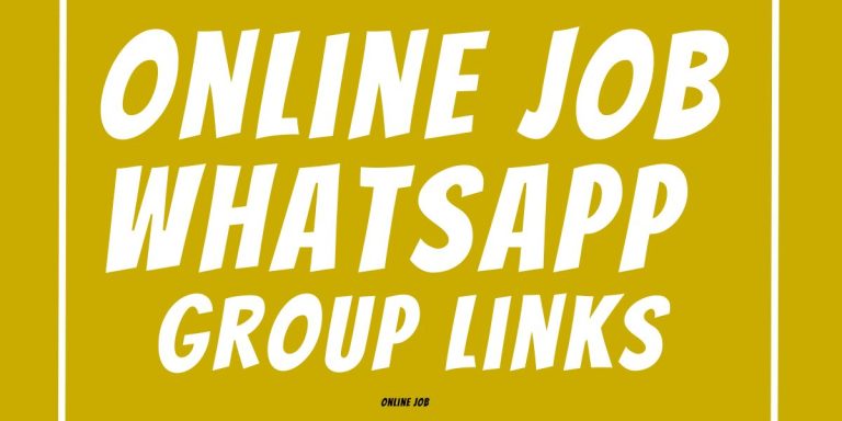 Online Job WhatsApp Group Links