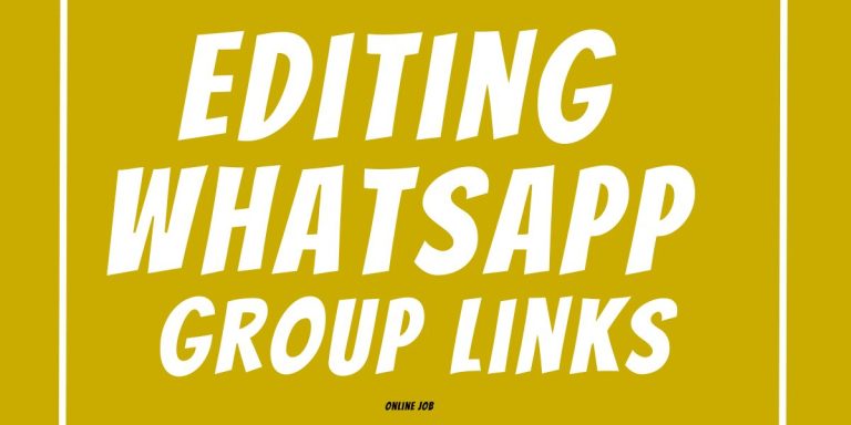 Editing WhatsApp Group Links