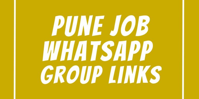 Pune Job WhatsApp Group Links