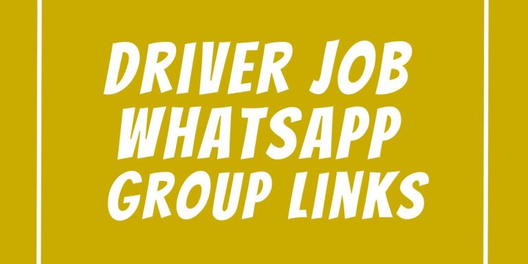 Driver Job WhatsApp Group Links