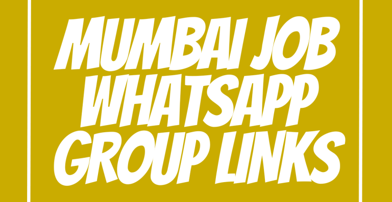 Mumbai Job WhatsApp Group Links