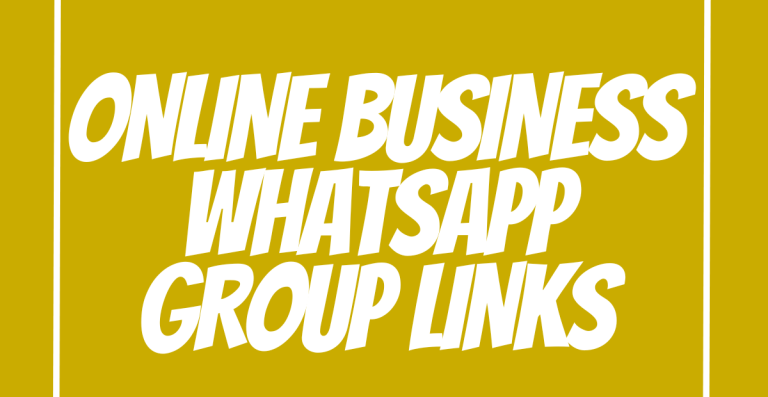 Online Business WhatsApp Group Links