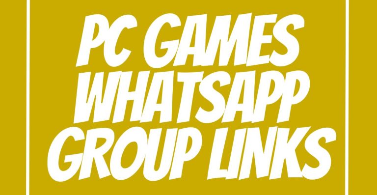 PC Games WhatsApp Group Links