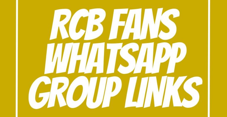 RCB Fans WhatsApp Group Links