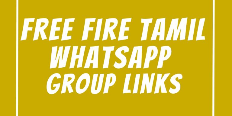 Free Fire Tamil WhatsApp Group Links