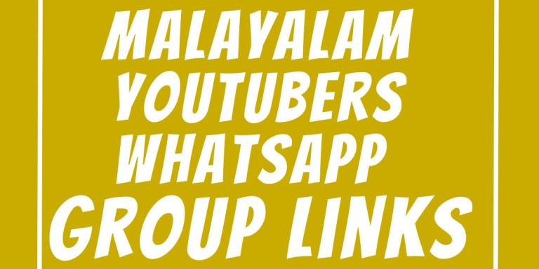 Malayalam YouTubers WhatsApp Group Links