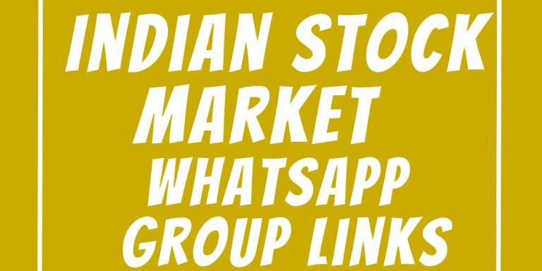 Indian Stock Market WhatsApp Group Links