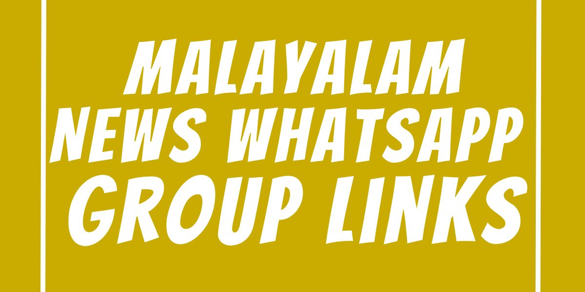 Malayalam News WhatsApp Group Links