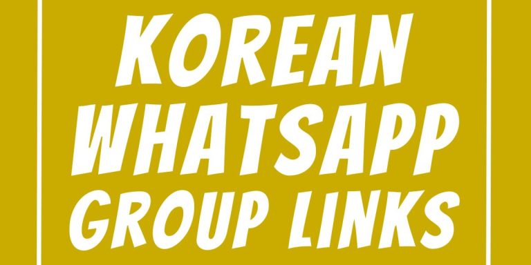 Korean WhatsApp Group Links