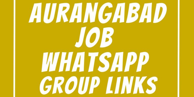 Aurangabad Job WhatsApp Group Links