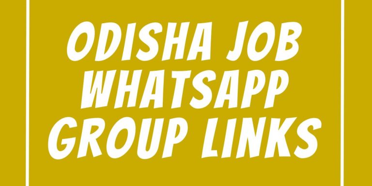 Odisha Job WhatsApp Group Links