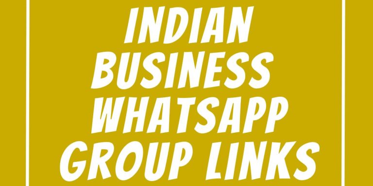 Indian Business WhatsApp Group Links