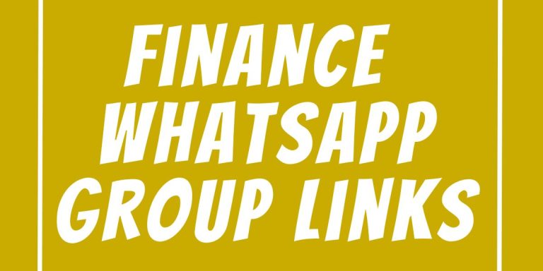 Finance WhatsApp Group Links