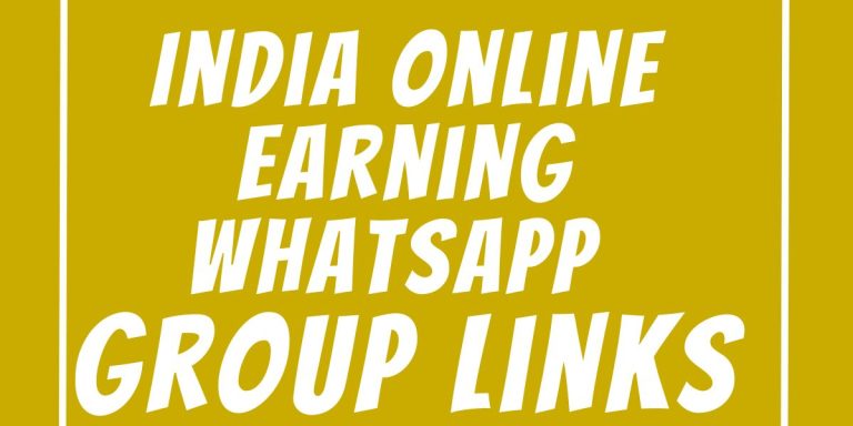 India Online Earning WhatsApp Group Links