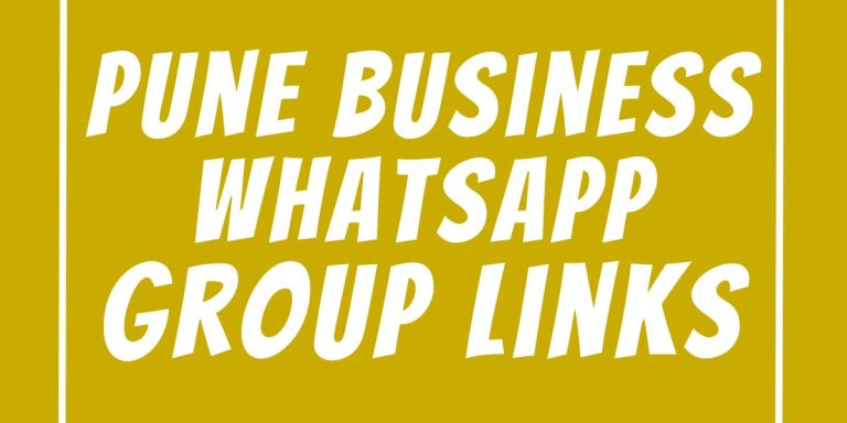 Pune Business WhatsApp Group Links