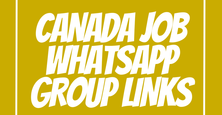 Canada Job WhatsApp Group Links