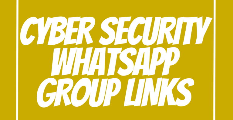 Cyber Security WhatsApp Group Links