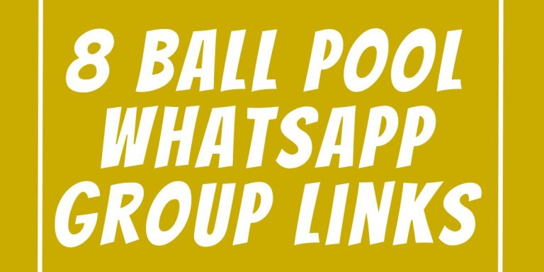 8 Ball Pool WhatsApp Group Links