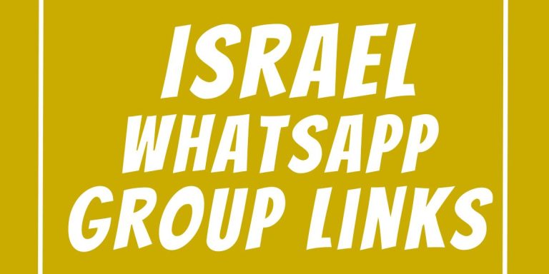 Israel WhatsApp Group Links